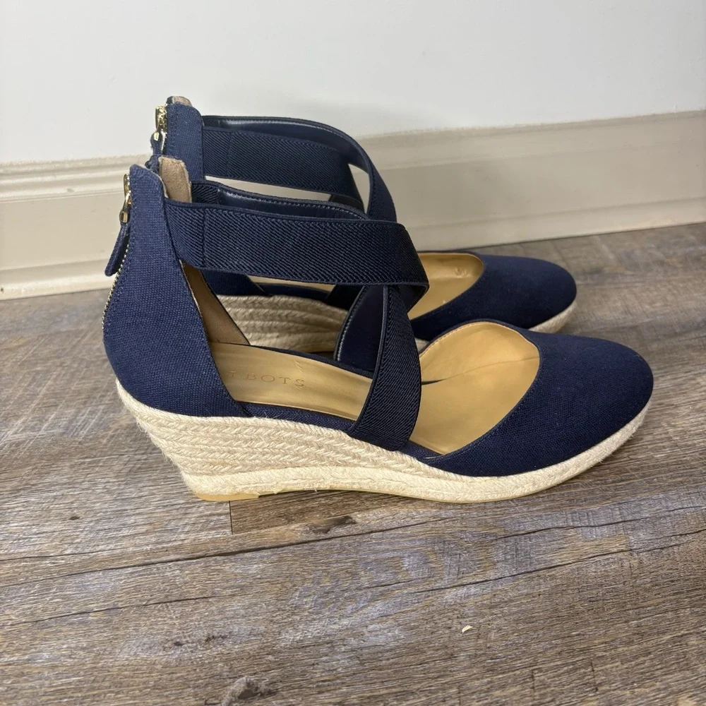 Talbots LYNDSAY D'ORSAY ESPADRILLE WEDGES - Picture 2 of 12